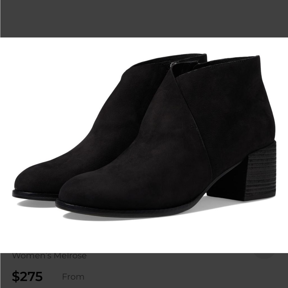 Eileen Fisher Melrose Women’s Black Suede Ankle Booties sz 10